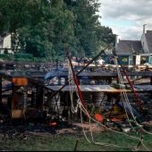 Brand feesttent Stöppelkaters 1978