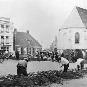 Aanleg elektriciteitsnet op de Grote Markt